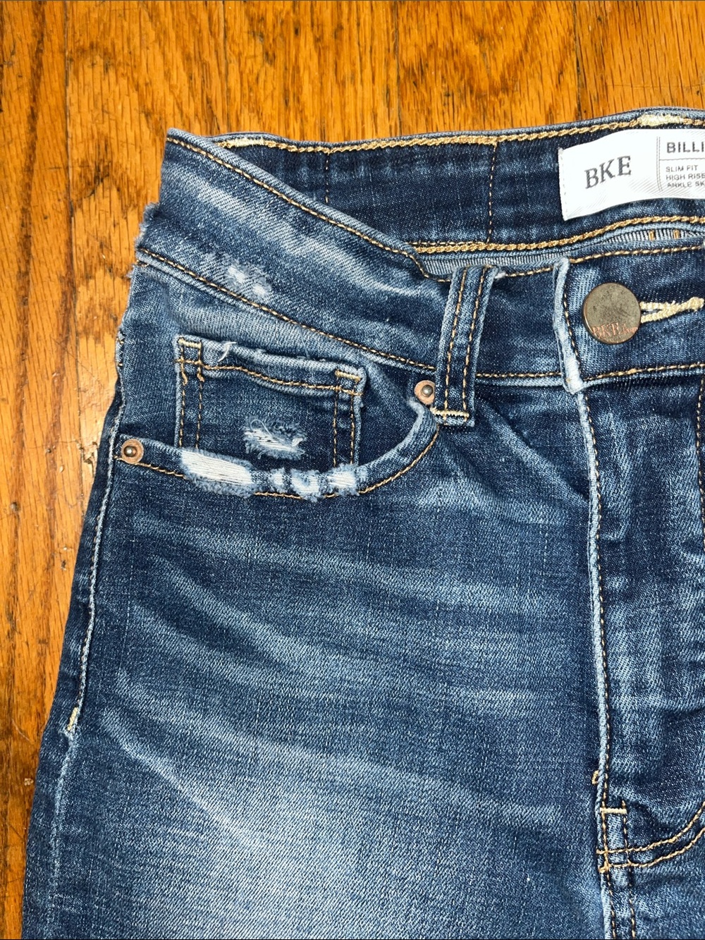 BKE Billie Slim Fit High-Rise Ankle Skinny Denim Jeans - Blue Size 24 - Picture 5 of 11